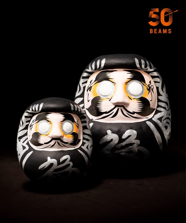 BEAMS 50週年 黑銀達摩｜25cm